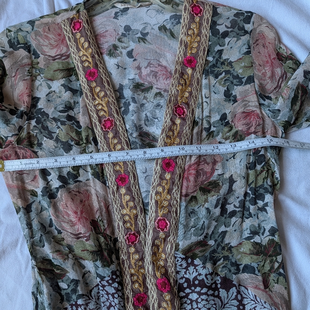 Soft Surroundings Open Front Topper/Cardigan/Coverup Sheer Size XS - Picture 5 of 8